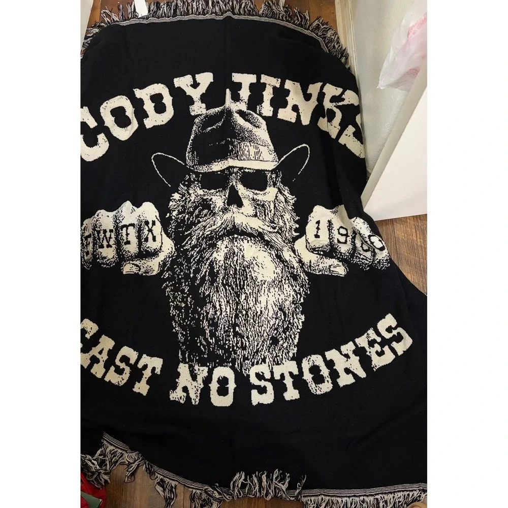 B08LPXQFJW - CODY JINKS CNS Woven Throw Blanket 44x62